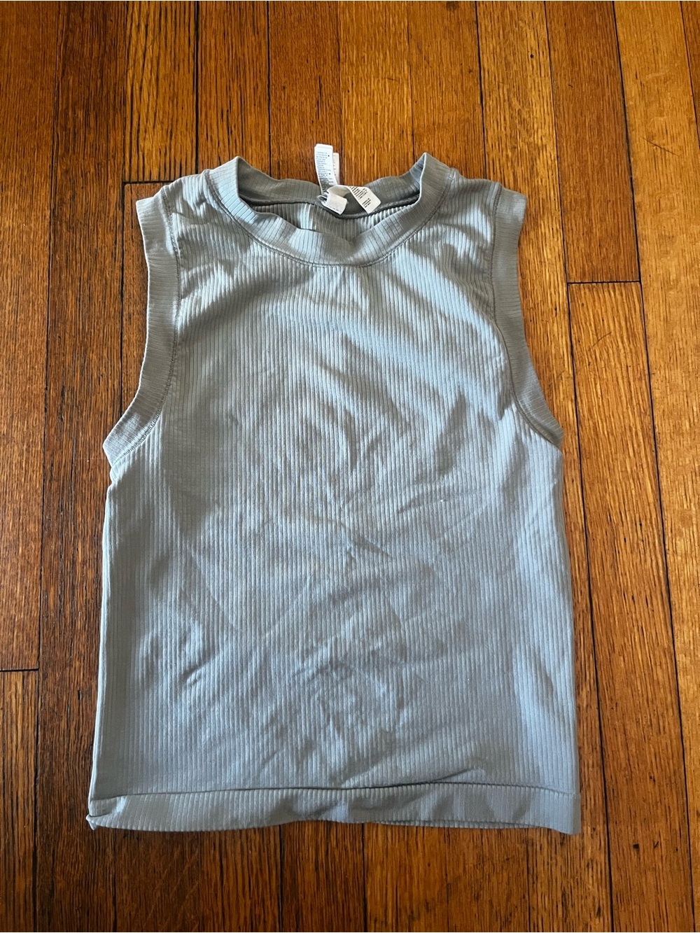 Athleta Ribbed Sleeveless Tank in Muted Sage